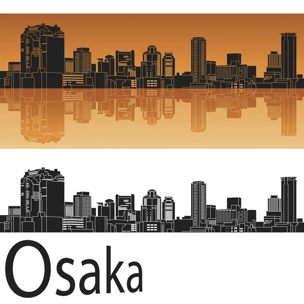 Osaka-Skyline — Stockvektor