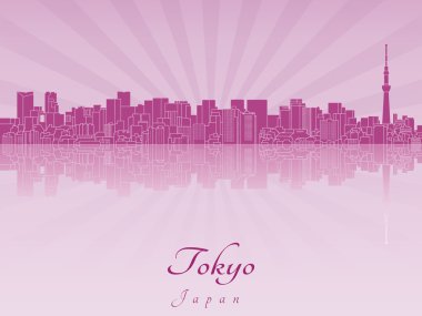 Mor parlak orkide Tokyo V2 manzarası