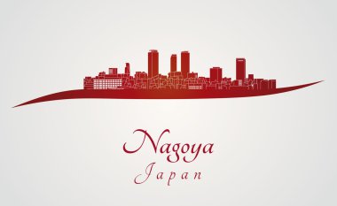 Nagoya manzarası kırmızı