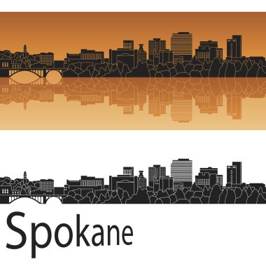 Spokane manzarası turuncu