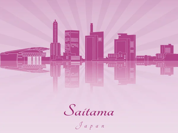 Saitama Panorama v purpurové zářící orchidej — Stockový vektor