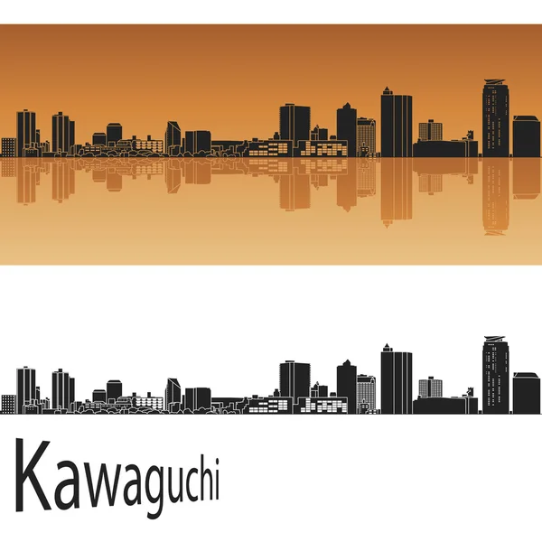 Skyline de Kawaguchi — Vector de stock