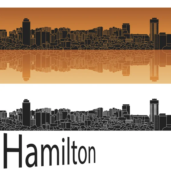 Linha do horizonte de Hamilton — Vetor de Stock