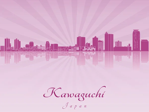 Kawaguchi Panorama v purpurové zářící orchidej — Stockový vektor