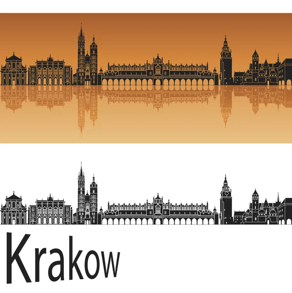 Krakkó skyline — Stock Vector