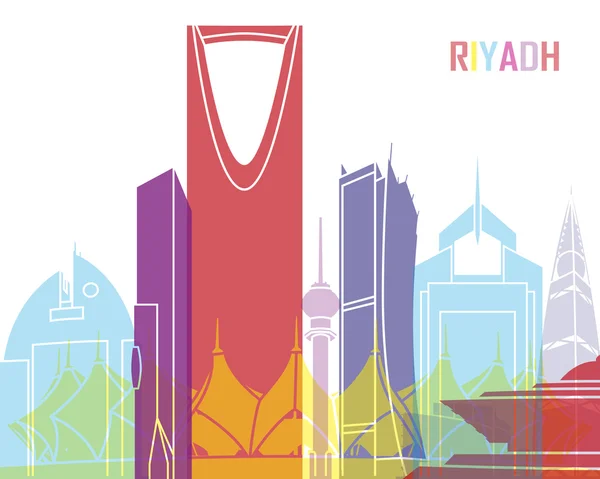 Riad skyline pop — Vector de stock