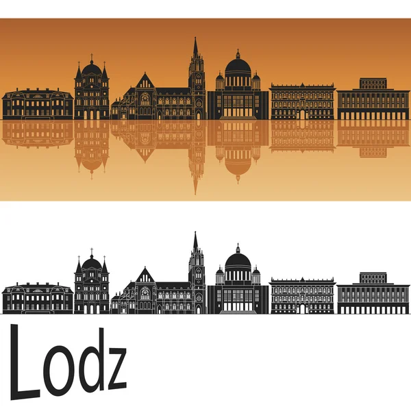 Skyline di Lodz — Vettoriale Stock