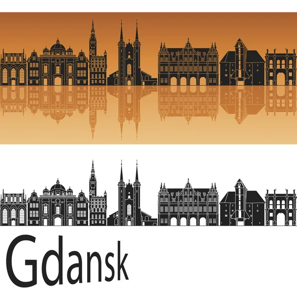 Skyline de Gdansk — Image vectorielle