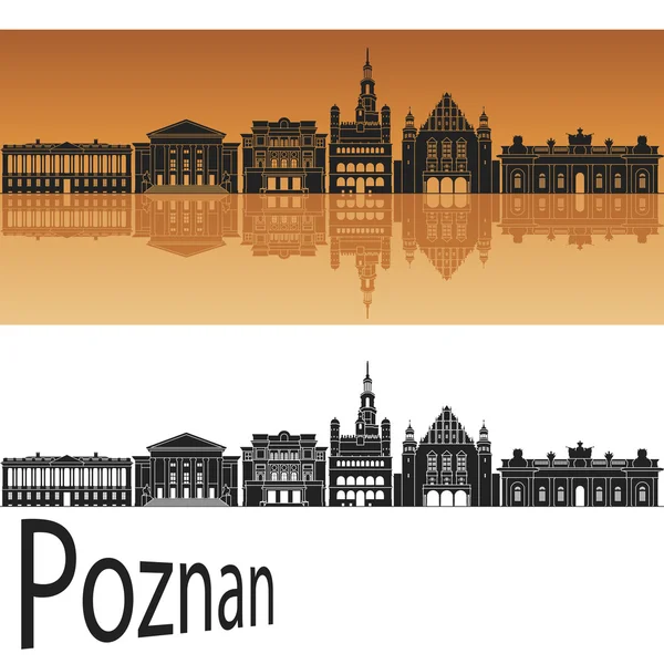 Skyline de Poznan — Image vectorielle