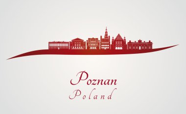 Poznan manzarası kırmızı