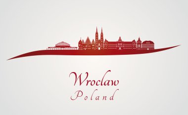 Wroclaw manzarası kırmızı