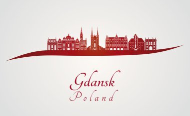 Gdansk manzarası kırmızı