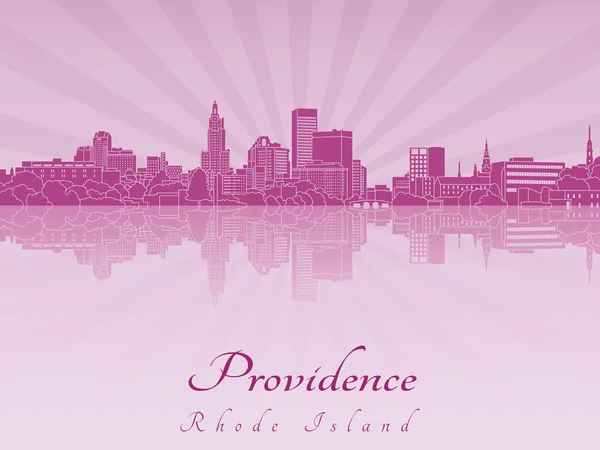 Providence skyline in purple radiant orchid — Stock Vector