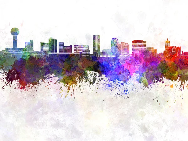 Knoxville skyline in watercolor background — Stock Photo, Image