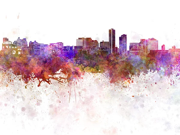 Wilmington DE skyline en fond aquarelle — Photo