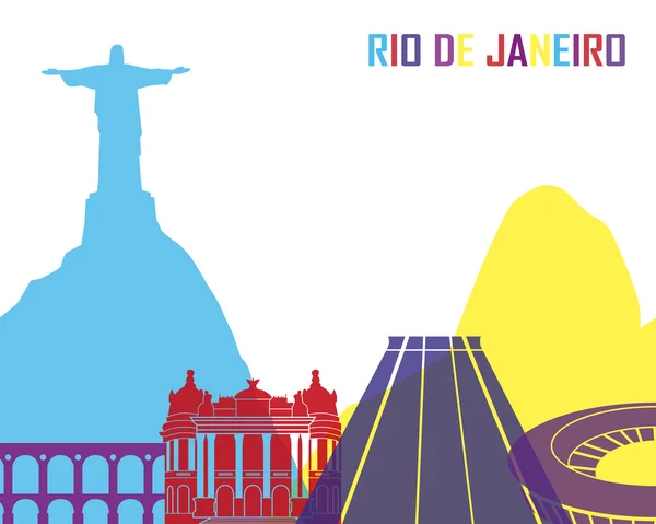 Rio de Janeiro skyline pop — Stock vektor