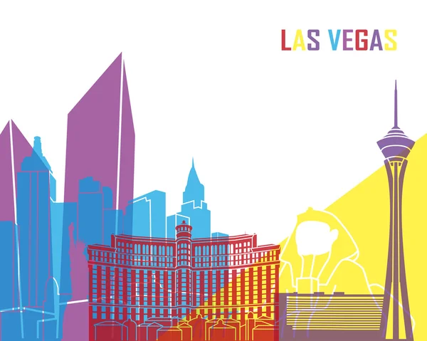 Las Vegas látképe pop — Stock Vector