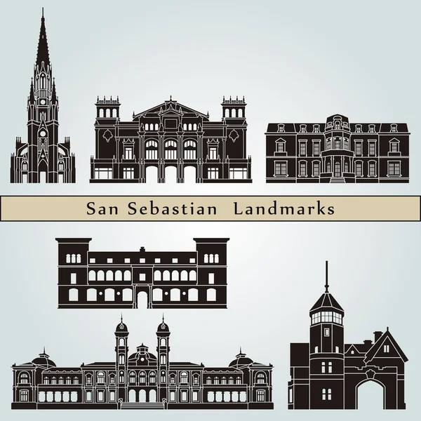 Repères de San Sebastian — Image vectorielle