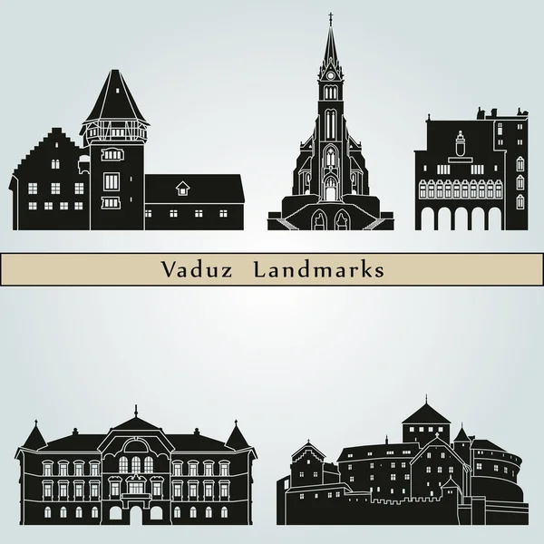 Puntos de referencia de Vaduz — Archivo Imágenes Vectoriales