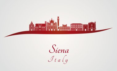 Siena manzarası kırmızı