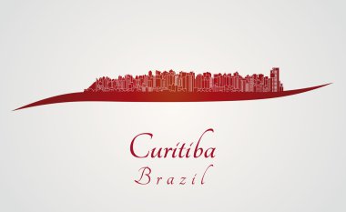 Curitiba manzarası kırmızı