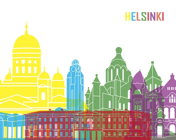Helsínquia skyline pop — Vetor de Stock