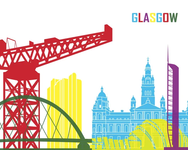 Glasgow skyline pop — Stockvector