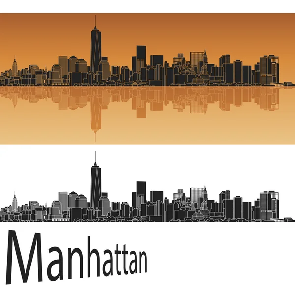 Línea del horizonte de Manhattan — Vector de stock