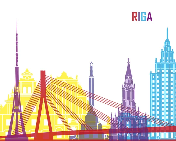 Riga panoramę pop — Wektor stockowy