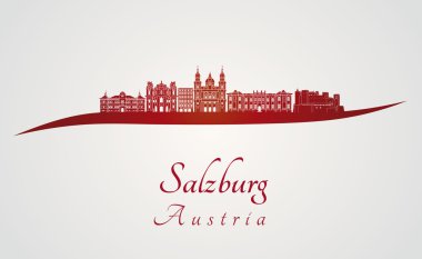 Salzburg manzarası kırmızı