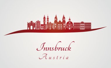 Innsbruck manzarası kırmızı