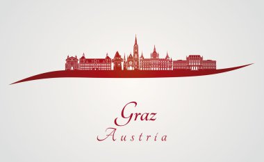 Graz manzarası kırmızı