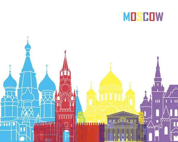 Moskou skyline pop — Stockvector