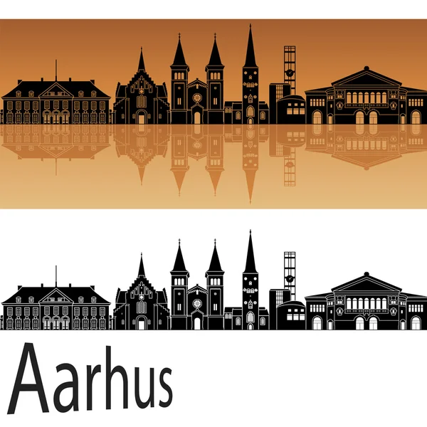 Aarhus skyline — Stock Vector