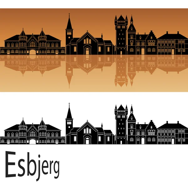 Esbjerg skyline — Stock Vector