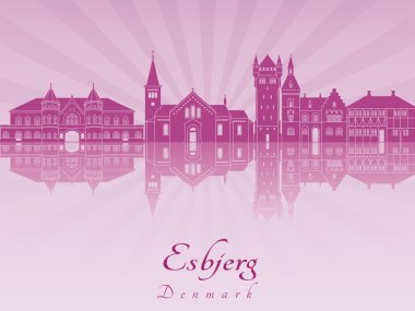 Mor parlak orkide Esbjerg manzarası