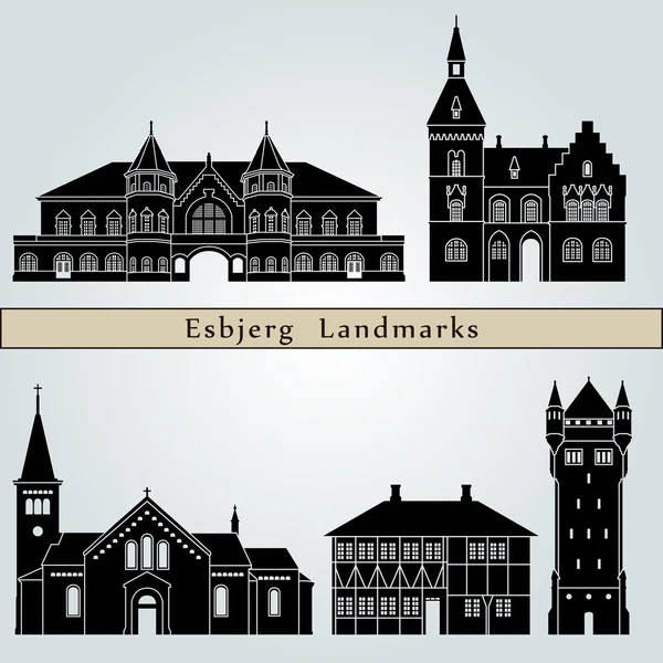 Esbjerg Wahrzeichen — Stockvektor