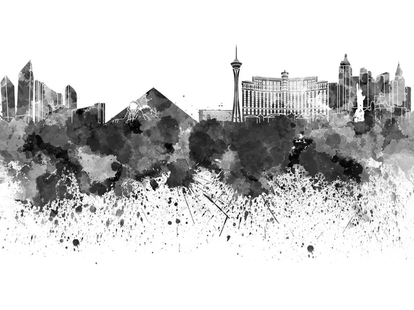 Las Vegas skyline en aquarelle noire — Photo