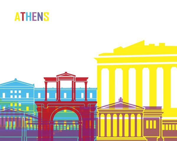 Athene skyline pop — Stockvector