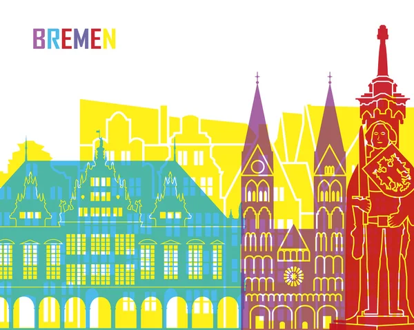 Bremen skyline pop — Stock Vector