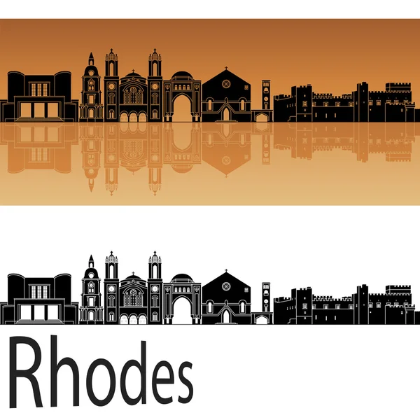 Rhodes skyline —  Vetores de Stock