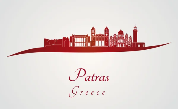 Patras Panorama v červené barvě — Stockový vektor
