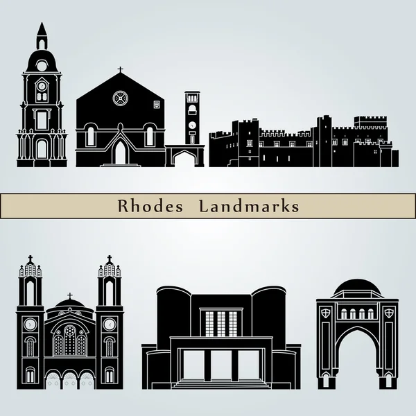 Rodas Monumentos — Vector de stock