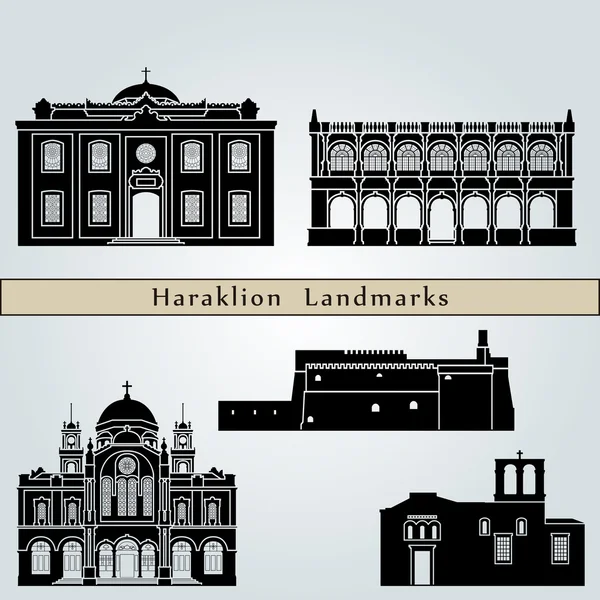 Heraklion Landmarks — Stock Vector