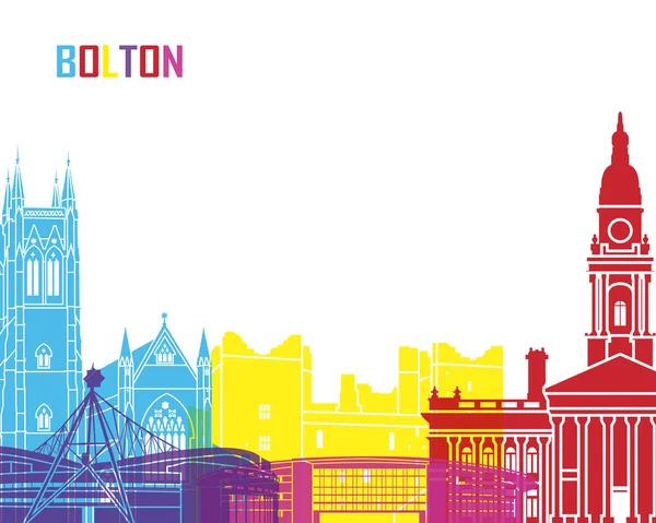 Bolton Skyline Pop — Stockvektor