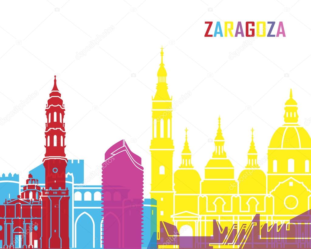 Zaragoza skyline pop