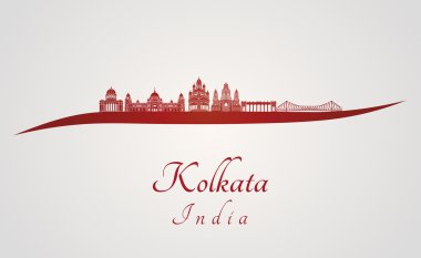 Kolkata manzarası kırmızı