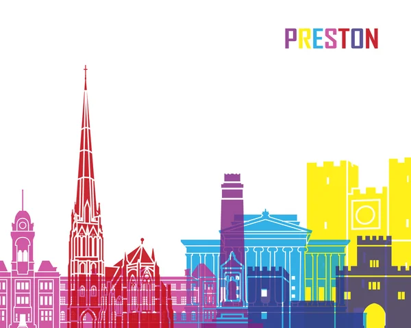 Horizonte de Preston pop — Vetor de Stock