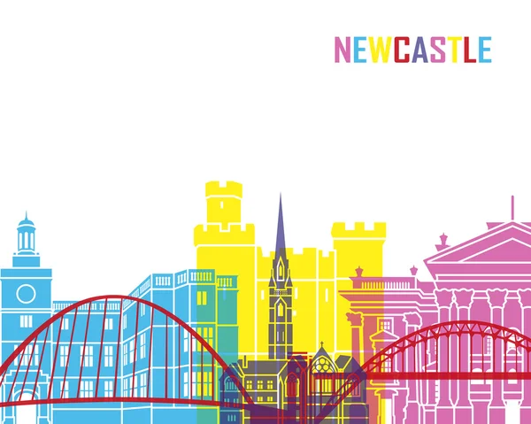 Newcastle skyline pop — Stock Vector