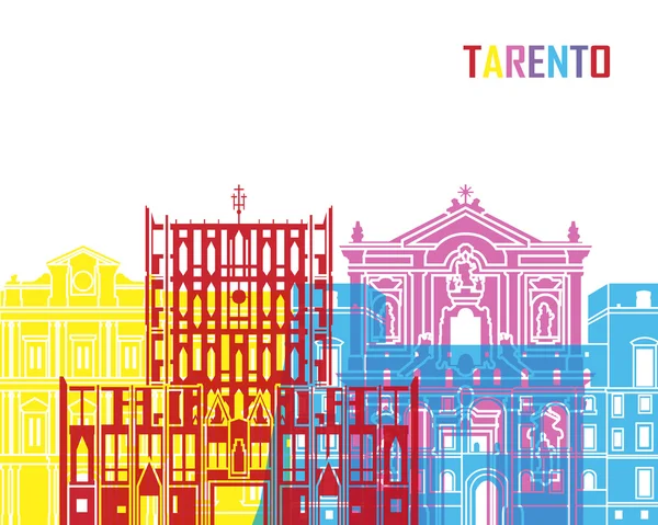 Tarento skyline pop — Stockvector